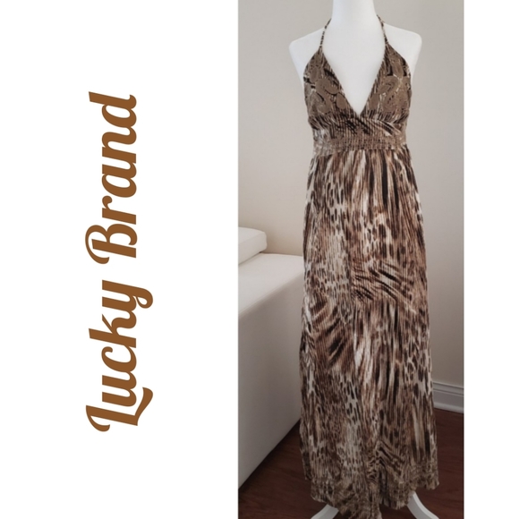 Lucky Brand Dresses & Skirts - Gorgeous Animal Print Maxi Dress Lucky Brand